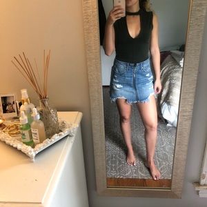 Olive green body suit